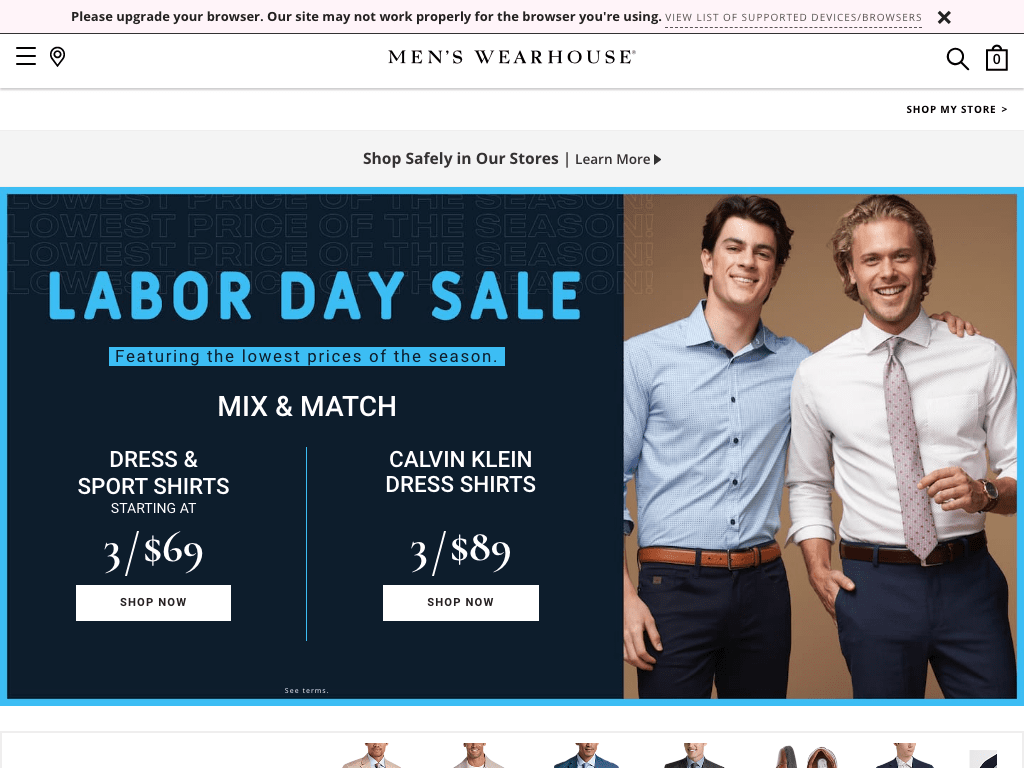 Verified 70% OFF with Men&#39;s Wearhouse Coupon codes in September 2020